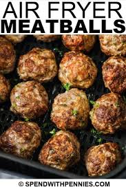 These Homemade Air Fryer Meatballs Can Be Served With Pasta Sauce Or Even In A Meatball Sub Meatball Recipes Easy Meatballs Easy Meatball Dinner