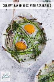 Shirred Eggs With Asparagus An Alegant Brunch Well Seasoned Studio Recipe Healthy Eating Breakfast Healthy Breakfast Recipes Seasoning Recipes