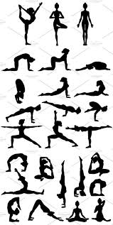 26 Yoga Poses Silhouettes Part 1 Yoga Drawing Yoga Meditation Poses Yoga Poses