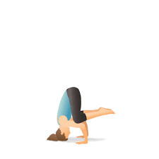 Yoga Pose Tripod Headstand With Knees On Elbows Yoga Illustration Poses Headstand