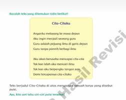 Pliss Tolong Ya Kak1 Carilah Sebuah Puisi Bertema Cita Cita Selain Yang Ada Diatas 2 Tentukan Brainly Co Id