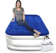 Enerplex Luxury Home Series Never Leak Twin Air Mattress Raised Airbed With Built In Pump Double High Queen Infla Twin Air Mattress Inflatable Bed Blow Up Beds