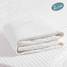 Moma Waterproof Crib Mattress Cover Set Of 2 52x28 Tencel White Crib Mattress Protector Soft Fitted Baby Crib Mattress Pad With 9 Inch Pocket Tencel Fib Waterproof Crib Mattress