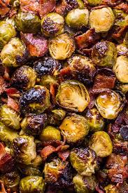 Crispy Honey Mustard Brussels Sprouts With Bacon Baker By Nature Recipe Sprouts With Bacon Sprout Recipes Brussel Sprouts