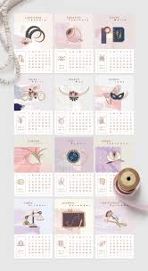 Astrology Calendar Templates Seni Buku Perencanaan Buku Catatan