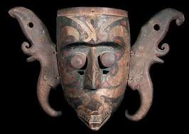Dayak Mask Bahau Patung Topeng Art