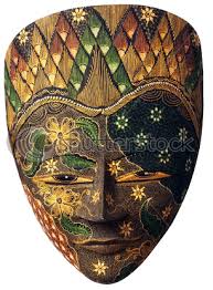 Indonesian Hand Painted Wooden Mask Topeng Indonesia