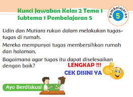 Lengkap Kunci Jawaban Kelas 2 Tema 1 Subtema 1 Pembelajaran 5 Kunci Jawaban Tematik Lengkap Terbaru Simplenews