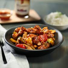 Chicken Stir Fried With Colorful Red And Yellow Bell Peppers Crisp Celery Crunchy Peanuts And P F Chang S Recipes Sauce For Chicken Healthy Chicken Dinner