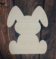 Wooden Bunny Unfinished Wooden Blanks Wooden Shapes Wooden Wreath Shapes Wooden Door H Easter Door Hanger Painted Burlap Door Hangers Door Hanger Template