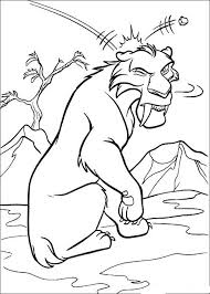 Colorare L Era Glaciale Disegno Diego Tigre Dai Denti A Sciabola