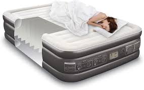 Amazon Com Noble Queen Size Luxury Upgraded Double High Raised Air Mattress Inflatable Airbed With Built In Pump In 2020 Air Mattress Camping Air Mattresses Air Bed