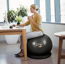 Exercise Ball Chair 65cm And 75cm Yoga Fitness Pilates Ball And Stability Base For Home Gym And Office Re Exercise Ball Chairs Ball Exercises Pilates Workout