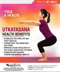 Utkatasana Yoga Health Wellbeing Stamina Bodybalance Spine Lowerback Chestmuscle Naturovedahealthworld Yoga Benefits Yoga Help Therapeutic Yoga
