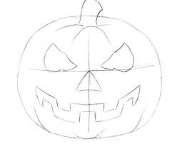 Disegno Zucca Di Halloween A Matita Con Faccia Paurosa E Denti Grandi Zucca Halloween Halloween Halloween Foto