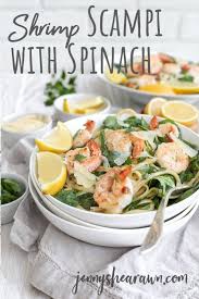 Shrimp Scampi With Spinach Linguine Tossed With Sauteed Shrimp And Baby Spinach In A Garlicky Buttery White Wine In 2020 Easy Pasta Dinner Fish Recipes Healthy Scampi