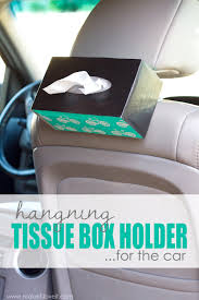 10 Minute Diy Hanging Tissue Box Holder For The Car Make It And Love It Instead, we suggest investing in a tissue box holder for car and general vehicle use.
