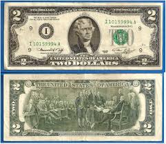 Usa 2 Dollars 1976 Jefferson Mint Minneapolis I9 Prefix E Etats Unis United States Dollars Us Billet De Banque Tableau Pop Art Dollar