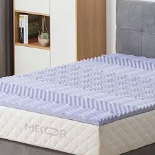 Lagrima 2 Inch 7 Zones Lavender Infused Memory Foam Mattress Topper With Pattern Full Size Be Full Size Bed Mattress Memory Foam Mattress Topper Foam Mattress