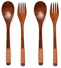 Amazon Com Antrader Wooden Flatware Set Kitchen Tableware Dinnerware Flatware Eco Friendly Wood Cutlery Wood Dinnerware Tableware Wooden Flatware Utensil Set
