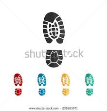 Shoe Print Vector Icon Flat Design Shoe Print Print Vector Icons