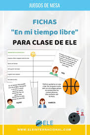Fichas Para Trabajar Actividades De Tiempo Libre Vocabulary Free Time Activities Spanish Ocio Y Tiempo Libre Tiempo Libre Actividades Actividades De Tiempo