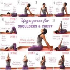 Yoga Poses For Shoulder And Chest Openers Beginner And Intermediate Options Available Instagram Miss Suni Intermediate Yoga Poses Yoga Shoulder Gentle Yoga