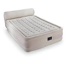 Comfortable Sleeper Inflatable Queen Size Mattress Bed With Air Pump Headboard Inflatablequeensize Mattress Air Mattress Inflatable Air Mattress