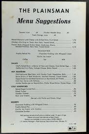 1960 S Original Menu Rock Island Lines The Plainsman Chicago Illinois Vintage Menu Rock Island The Plainsman