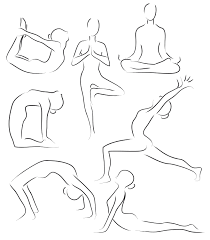 Website Inspiration Hand Drawn Silhouettes Yoga Drawing Yoga Art Yoga Art Painting