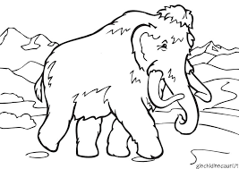 Mammut Era Glaciale Da Stampare E Da Colorare Con Acquerelli O Pennarelli