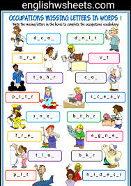 Hoja De Trabajo Para Que Los Ninos Estudien Y Aprendan Las Ocupaciones Vocabulario English Lessons For Kids English Worksheets For Kids Word Puzzles For Kids