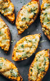 Healthy Sweet Potato Skins Pinch Of Yum Stuffed Sweet Potato Healthy Sweet Potato Skins Recipes