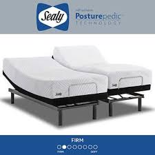 Sealy Worthy Cushion Firm Split King Memory Foam Mattress With Ease 2 0 Adjustable Base Adjustable Beds Memory Foam Mattress Foam Mattress