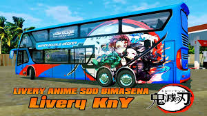 Features mq poly sa light template + obj we don't have original bus tyre. Livery Anime Kny Bus Ori Sdd Bimasena Bussid Youtube