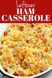 Leftover Ham Casserole With Noodles Ham Corn Creamy Garlic Sauce And Crunchy Panko T Ham Dinner Recipes Leftover Ham Recipes Casseroles Leftover Ham Recipes