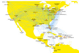 Spirit Flies All Over The U S Spirit Airlines Route Map Vintage Airlines