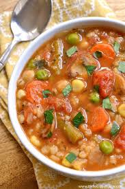 Vegetable Barley Soup A Thick Hearty Vegetarian Soup Recipe That Will Warm You Up Vegetable Barley Soup Vegetarian Soup Recipes Vegetable Soup Recipe Easy