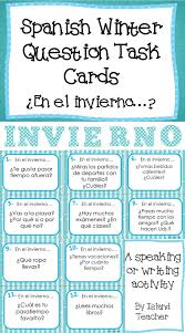 Spanish Task Cards Winter Questions Speaking Or Writing Activity How To Speak Spanish Learn A New Language Teaching Spanish