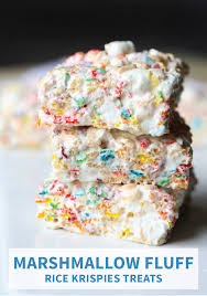 What S The Difference Between These Marshmallow Fluff Rice Krispies Treats And The Classi Krispie Treats Recipe Kid Friendly Dessert Recipes With Marshmallows