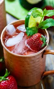 Strawberry Moscow Mule Spicy Southern Kitchen Recipe Refreshing Summer Cocktails Mule Recipe Beer Recipes