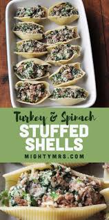 Healthy Stuffed Shells With Ground Turkey And Spinach Recipe Healthy Stuffed Shells Recipes Spinach Stuffed Shells