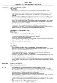 Dealer Resume Samples Velvet Jobs