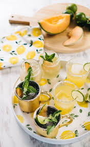 This Melon Mule A Twist On The Classic Moscow Mule Will Cool You Off On Warm Summer Days A Refreshing Drinks Recipes Summer Cocktail Recipes Summertime Drinks