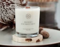 Woody Scented Soy Candle Hand Poured Essential Oil Candle Sandalwood Cedar Vetiver Cypress Wood Wick C Wood Wick Candles Soy Candles Labels Candles