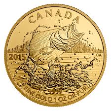 Largemouth Bass 1 Oz Pure Gold Coin 2015 Mintage 300 Coins Gold Bullion Coins Gold Money