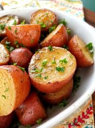 Slow Cooker Ranch Roasted Potatoes Super Easy Crock Pot Recipe For New Potatoes Using Ranch Dressing Mix Cooking A Roast Easy Potato Recipes Roasted Potatoes