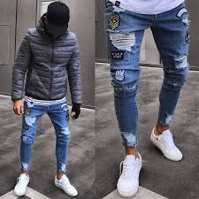 Shop men's clothing for every occasion onli. New Fashion Mens Skinny Jeans Rip Slim Fit Stretch Denim Biker Jeans Kidenhouse