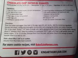 Chocolate Chip Oatmeal Cookies From King Arthur Flour Bag Chocolate Oatmeal Chocolate Chip Oatmeal Oatmeal Chocolate Chip Cookies