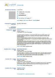 Exemples de cv européen gratuits et prêt à remplir exemples de cv européen prêt à remplir avec word. Europass Infermiere Pag 1 Curriculum Vitae Infermiere Apprendimento